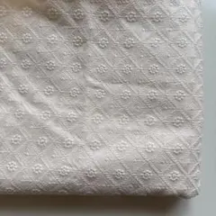 韓国生地 刺繍 生地 アイボリー レース ハンドメイド