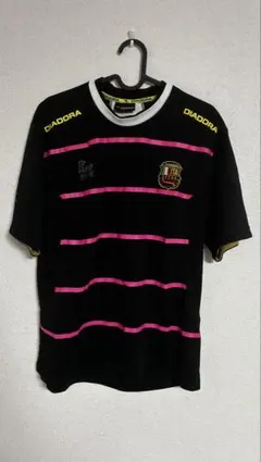 DIADORA フットサルシャツ ブラック ピンク　Lサイズのサムネイル