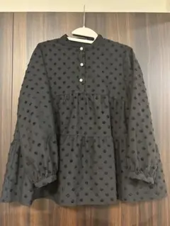 Sono◆長袖ブラウス/1/ポリエステル/BLK/ドット/S225BV046