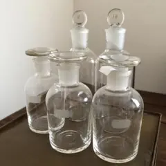 YRK ガラスキャップ付きボトル 薬瓶5本セット