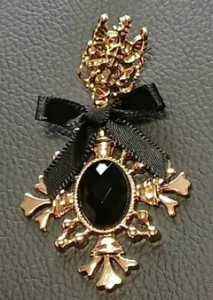 ブローチ ラペルピン アクセサリー レディース ゴスロリ 可愛い リボン 装飾