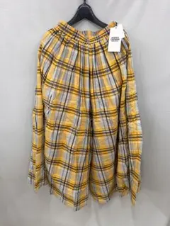 新品　インド綿　チェック柄カジュアルパンツ　定価5000円