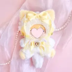 おすわりぬい服 ピンクニットねこちゃん 11㎝〜15㎝ ちびぐるみ にじ