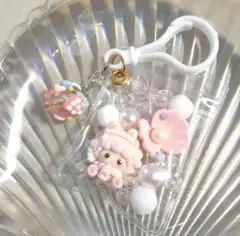 キャンディバックキーホルダー　ゆめかわ　ひつじ