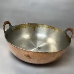 美品】純銅 山菜鍋 33cm 秋田杉蓋付 銅鍋 両手鍋 - メルカリ