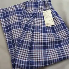 マドラスチェックスカートパンツ ブルーチェック Sサイズ 無印良品のサムネイル