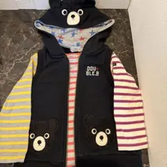 DOUBLE.B Mikihouseトレーナーとベストセット