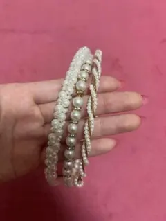 カチューシャ 3点セット パール ビジュー キラキラ