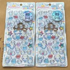 光るプチドロップステッカー　あわわちゃん　2枚
