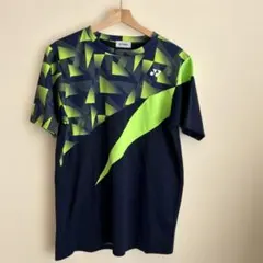 YONEX テニス バドミントンウェア ネイビー/ライムグリーン L