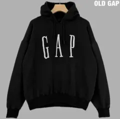 OLD GAP 90s 刺繍ロゴ スウェット パーカー L 黒 オールドギャップ
