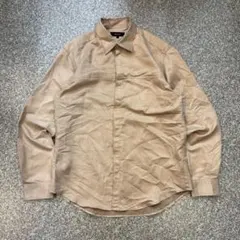 【300円オークション】COMME CA ISM 長袖シャツ ベロア 光沢のサムネイル