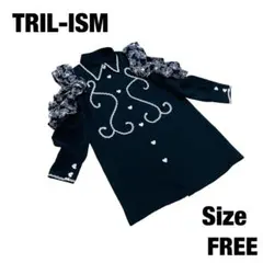 ワンピース ブラックドレス BLACK DRESS フリル パール