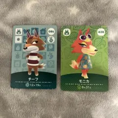 あつまれどうぶつの森 amiiboカード 【チーフ】【モニカ】