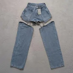 新品　デニム レディース ストリート カジュアル y2k ギャル ジーンズ 夏