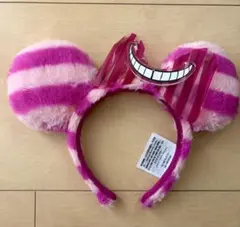 香港ディズニー　アリスワンダーランドチェシャ猫ふわふわカチューシャ