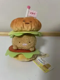 すみっコぐらし　てのりぬいぐるみ　とんかつ　アゲアゲあげっこ　ハンバーガー