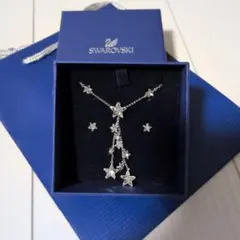 スワロフスキー ネックレス Folk フォーク シルバー 正規品 新品 箱付
