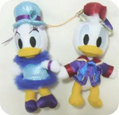 美品！Disney ドナルド&デイジー ぬいぐるみ ペアストラップ／ハロウィン