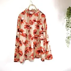【fz13】ITSUWA イツワ トップス ロンT 長袖　Tシャツ　花柄