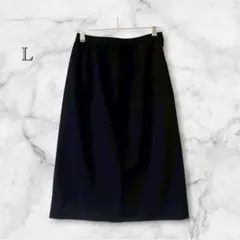 レリアン ブラック タイトスカート 膝丈　Lのサムネイル