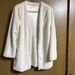 Dreamy Affix ホワイト フリースカーディガン