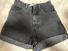 ZARA ダークグレー ショートパンツ デニム
