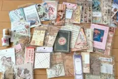紙もの　シール　素材紙　まとめ売り　コラージュ
