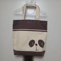 ユーズド加工 パンダ イラスト キャンバス地　トートバッグ