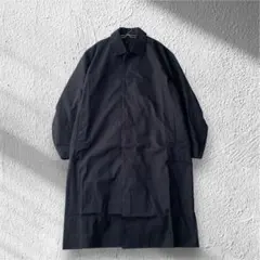 未使用【ミスタ】ステンカラーコート オーバーサイズ 比翼ボタン 綿100％L