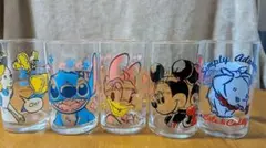 ディズニーキャラクターグラス5個セット