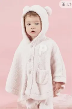 gelato pique ベビーポンチョ ピンク