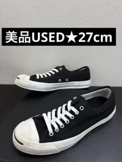 USED★JACK PURCELL★コンバース ジャックパーセル キャンバス★黒のサムネイル