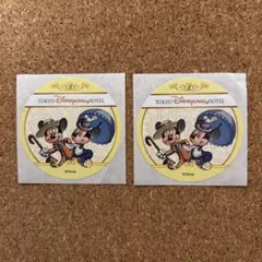東京ディズニーランド ミッキー ミニー ステッカー 2枚セット　ホテル 限定