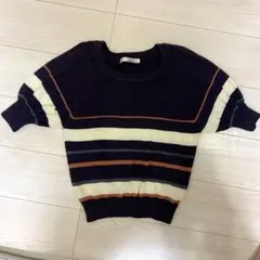 mysty woman マルチボーダー 半袖ニット Fのサムネイル