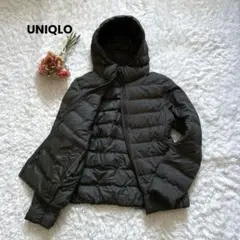 美品 ユニクロ ウルトラライトダウンジャケット ダークカーキ 軽量 L
