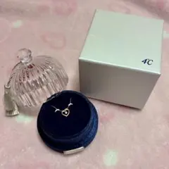 4℃ K10 ピンクゴールド　ハート　ネックレス 箱付き