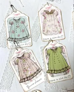 * ワンピース*スクエア*タグ*handmade*8枚セット*
