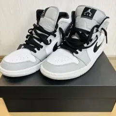 Air Jordan 1 Mid 25.5cm ホワイト/グレー/ブラック
