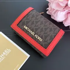 【新品】MICHAEL KORS 折り財布 レッド