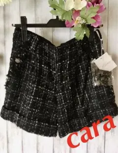 新品未使用❣️『cara』 ラメ入りツイードショートパンツ