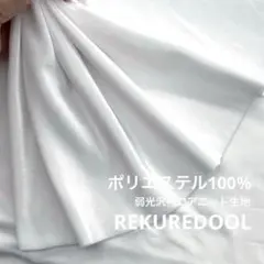 C★dm756-2◆2m◆ポリエステル100%弱光沢ベロアニット生地◆ホワイト