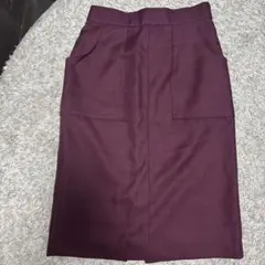 OPAQUE.CLIPのワインレッド　タイトスカート 38/M