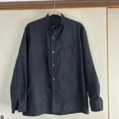 大島紬　スタンドカラーシャツ　シャツ　メンズ　リメイク　ハンドメイド