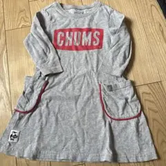 CHUMS グレー 長袖ワンピース