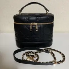 GRL キルティング バニティ ショルダーバッグ ブラック