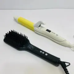 動作品 サロニア カールヘアアイロン&ヒートブラシセット m646