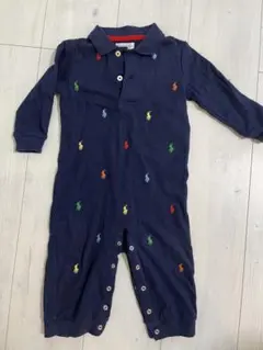 【美品】Ralph Lauren ネイビー ロンパース 12M