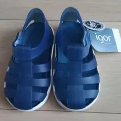 新品・未使用　igor　イゴール　 サンダル　ネイビー　20 12cmのサムネイル