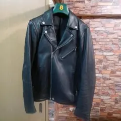 STUDIOUS　レザーライダースジャケット サイズ2 ブラック